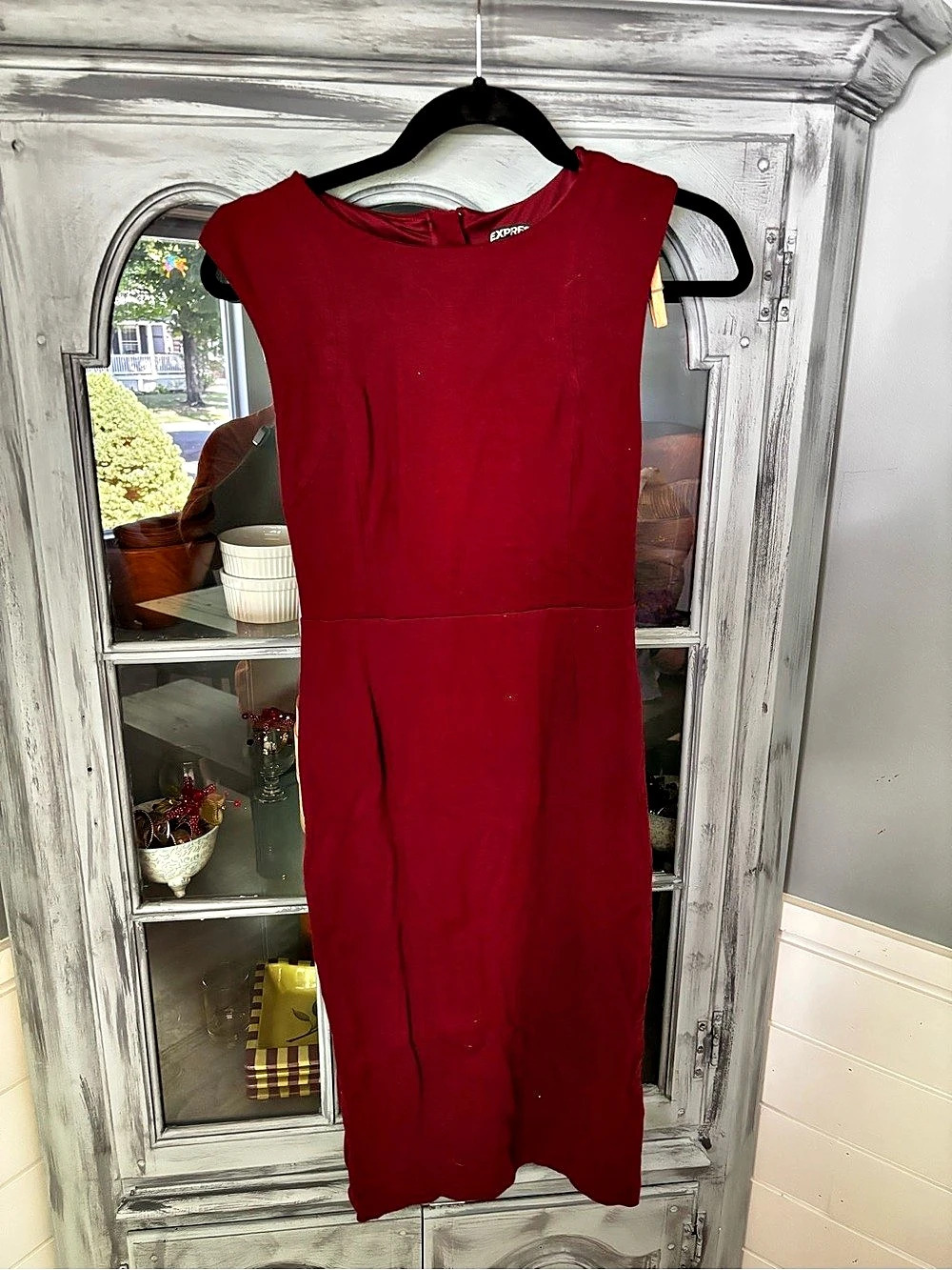Express Sleeveless Maxi Dress in Red